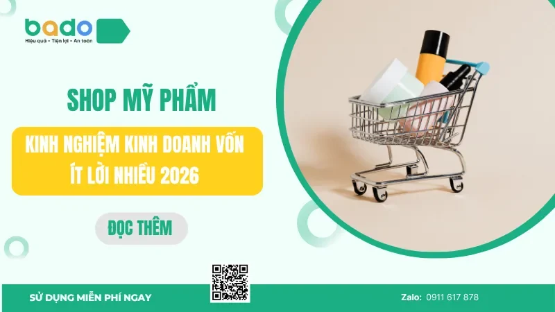 Shop mỹ phẩm: Kinh nghiệm kinh doanh vốn ít lời nhiều 2026